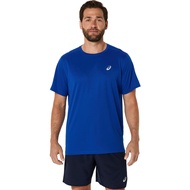 ASICS : ASICS SILVER SS TOP MEN RUNNING ผู้ชาย เสื้อคอกลม ของแท้ ASICS BLUE
