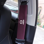 2Pcs Car Seat Belt Cover Auto Seat Belt Shoulder Pad Clip Suede Carbon Fiber For Mazda 2 3 5 6 CX-3 CX-4 CX-5 CX5 CX-7 CX-9 Auto Accessories