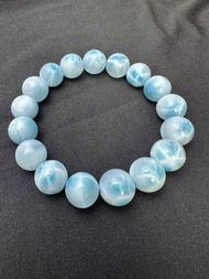 （全新）海紋石拉利瑪天然水晶手串12+mm