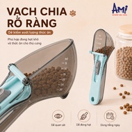 Grain Scoop for Dogs and Cats - With Dividers 5-30ml 0.25-1Oz, Convenient Lever, Compact, Easy to Us