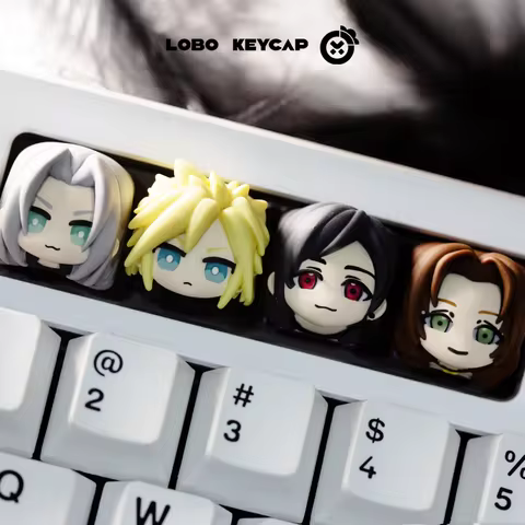 Final Fantasy Vii Keycap Cloud Strife Sophiroth Cartoon Keycap Game Characters Resin Mechanical Keyb