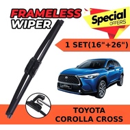 NEW CAR WIPER TOYOTA COROLLA CROSS WIPER 1SET (16"+26") WPER KERETA COROLLA