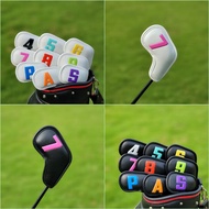 Stereoscopic Golf Iron Cover Magnetic Closure Iron Cover PU Leather Golf Club Cover Golf Head Cover 