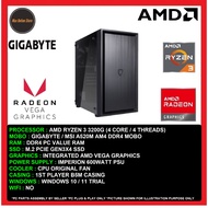 Gaming Office Home Value PC DESKTOP AMD RYZEN 3 3200G / 8GB / 16GB / 256GB SSD / 512GB SSD / AMD Veg