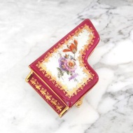 法國復古 Limoges 三角鋼琴陶瓷首飾盒