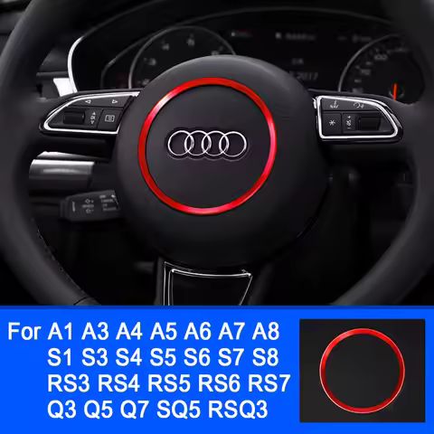 For Audi A1 A3 A4 A5 A6 A7A8 Q3 Q5 Q7 SQ5 S1 S3 S4 S5 S6 S7 S8 RS3 RS5 RS6 Car Steering Wheel Decora