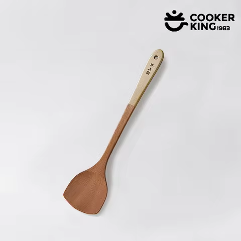 COOKER KING 42CM Extended Wooden Spatula Ebony Mold Proof Stir Fry Spatula Kitchenware Must-have for