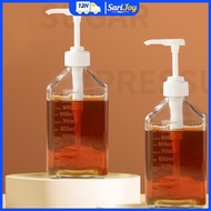 1100ml Coffee Syrup Dispenser with Pump Scale Drip Dispenser, 5/8/10CC.