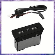 [P K A M] 12V 36W Car Charger Dual USB Type-C Fast Charging Three-Port Adapter for