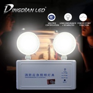 [DingDian LED official store] ไฟฉุกเฉินLED AC220V 3W โคมไฟติดผนัง ไฟฉุกเฉินพร้อมแบตเตอรี่สำรองไฟฉุกเฉินLED 2หัว