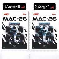 F1 Topps Turbo Attax Card - Sergio Perez & Valtteri Bottas - Cadillac F1