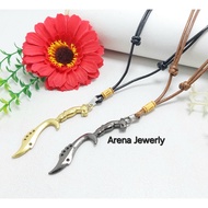 Arenajewerly Necklace 3D Kujang PendantTALI Men's Necklace NecklaceWanita 3D KujangTALI and Cool