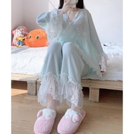 pakaian tidur lacy baju tido seksi Piyama renda manis 300jin yang sangat besar, seluar panjang kakak