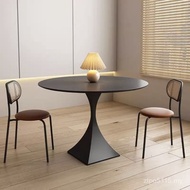 Rock Small Apartment Casual Board Cream Style Net Solid Color Restaurant Household Dining Table Chai