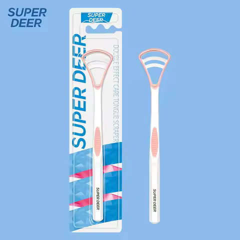 Tongue Scraper Double Effect Oral Care Tongue Cleaner Handle Remove Bad Breath Freshen Breath Oral H