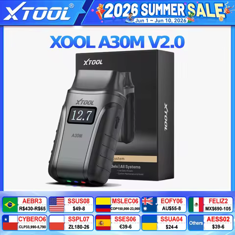 XTOOL Anyscan A30M V2.0 All System Car Diagnostic Tools Bluetooth OBD2 Scanner Active Test 26+ Reset