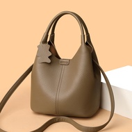 {China Direct Shipping} Beg Bucket Wanita Kulit PU Lembut, Beg Tangan & Silang Badan Kapasiti Besar,