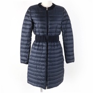 成色極佳 ☆ MONCLER HODENITE 拉鍊輕薄羽絨服，顏色羽絨服，海軍藍，1 碼，女款