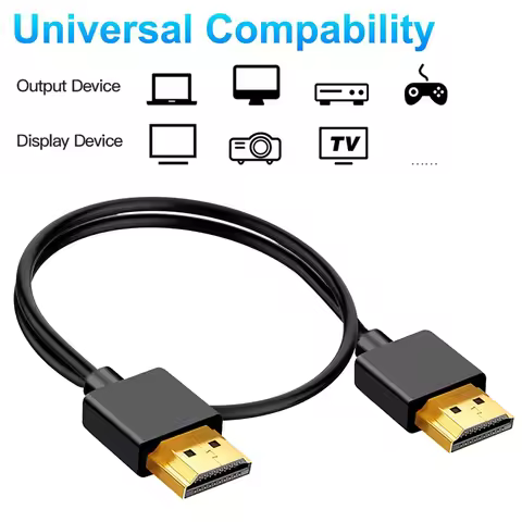 HDMI-Compatible To HDMI-Compatible Cord HDMI-Compatible Wire Male-Male Adapter Cable Ultra Soft & Th