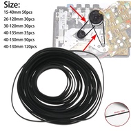 30-120pack Universal 26-135mm Mix Cassette Tape Machine Belt New Assorted Common Belt for Recorders 
