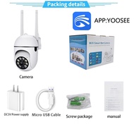 YOOSEE กล้องวงจรปิด V380 กล้องเลนส์คู่ หน้าจอคู่ กล้องวงจรปิดกลางแจ้ง การตรวจจับการเคลื่อนไหวเสียงสอ