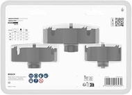 Bosch 3 x Hole Saw Adapter Set with Pilot Drill for Wood and Drywall (for Drywall, Softwood, Diamete