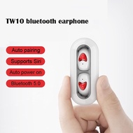 Bluetooth 5.0 True Wireless Earphone HiFi Stereo/CVC Noise Cancelling TWS Earbuds Waterproof Headphone with Charging box T10