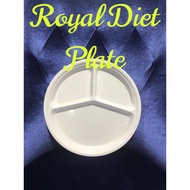 Diet Plate Pinggan Suku Sparuh Portion bowl Adult Dewasa Penjara Divider Melamine No toxin IKEA Corelle Kurus Original