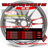 Re30 car rims sticker volk racing stickers re30 wheel sticker car rims ring 14 15 16 17 18