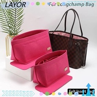 LAY 1Pcs Insert Bag, with Bottom Multi-Pocket Linner Bag, Durable Storage Bags Felt Travel Bag Organizer for Longchamp Bag