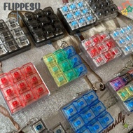 FLIPPE3U Fidget Keychain, DIY Keyboard Relief Stress Finger Keyboard Cap, Relaxing 9Keys Keys Button