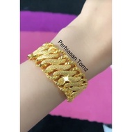 Gold Plated Centipede Chain Bracelet