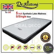 (Ready stock) Dr.Alstone 5 Inch Synthetic Latex (SUPER SINGLE) Mattress Tilam Cooling Top Charcoal F