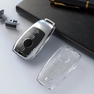 TPU Transparent Car Key Case Cover for Mercedes Benz ES GLC Class E200 E400 E63 W213 S550 S560 C260 