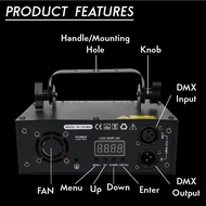 RGB Laser Disco Light - Black, Full Color, DMX512 Control, 500mW
