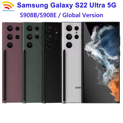 Samsung Galaxy S22 Ultra S908E 6.8" AMOLED Global Version 1 Sim+1 eSIM 8/12GB RAM 128/256/512GB ROM