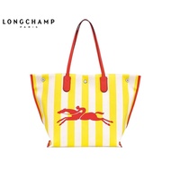 Original Longchamp Shoulder bag series Colorful stripes canvas tote bag for women and men Large capacity shopping bags long champ handbag