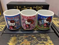 日本製🇯🇵絕版2012年😍日本限定 Sanrio Hello Kitty Fuji富士山款酒杯仔  Sake酒杯 一套三隻  全新少有