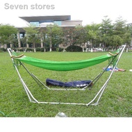 ¤✤Stainless Steel Indoor and Outdoor Buaian Foldable Bracket Hammock (net bed) Ready Stock In Malaysia with stand