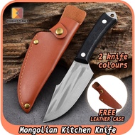 3-Layer Anti-Rust Knife Mongolian Kitchen Knife Meat Small Outdoor Knife Pisau Keluli Stainless Stee