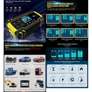 Car Battery Charger ANHTCzyx 12 24V 8A LCD Automatic Intelligent Pulse Repair Lead Acid AGM Gel Wet