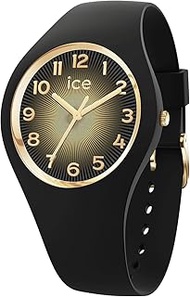 Ice Champagne Black Gold Shades - Black Women's Watch with Silicone Strap - 025258 (Small 37)