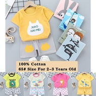 Size 65# For Baby's Tall 90cm-100cm 2-3 Years Old Boys Girls Shirt Short-sleeved Suit Cotton Pant Ko