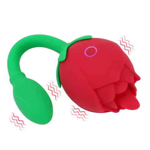 Vagina Nipple Massager Tongue Licking Vibrator Butt Plug 2 In 1 Clitoris Stimulation Tail Vibration 