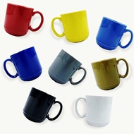 (1 Set / 6 pcs) color glazed coffee mug ceramic mug set 350ml