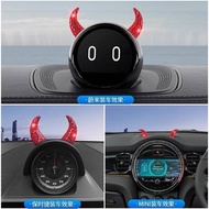 Car-Mounted Weilai Nomi Cross-Border Porsche Compass Diamond-Embedded Devil Horn Steering Wheel Decoration Creative Decorative Stickers yytC