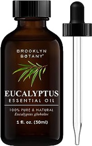 Brooklyn Botany Eucalyptus Essential Oil – 100% Pure and Natural – Therapeutic Grade Essential Oil with Dropper - Eucalyptus Oil for Aromatherapy and Diffuser - 1 Fl. OZ