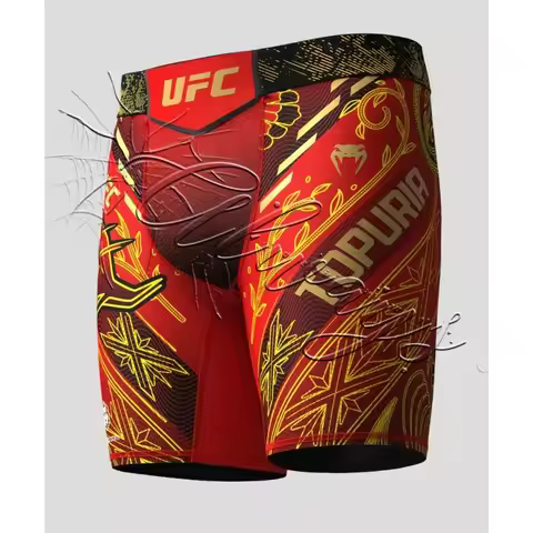 2026UFC Red Ilia Topuria Vale Tudo Short MMA Fighting Training Shorts Breathable Quick Dry Slim-fit 