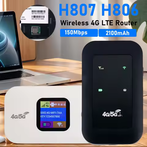 H807 H806 Portable Mobile WiFi Router 2100mAh Wireless 4G LTE Router 150Mbps MiFi 4G Lte Modem Hotsp