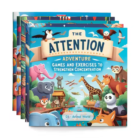 5PCS The Attention Adventure Books for Kids – Fun Games & Exercises to Strengthen Focus and Concentr